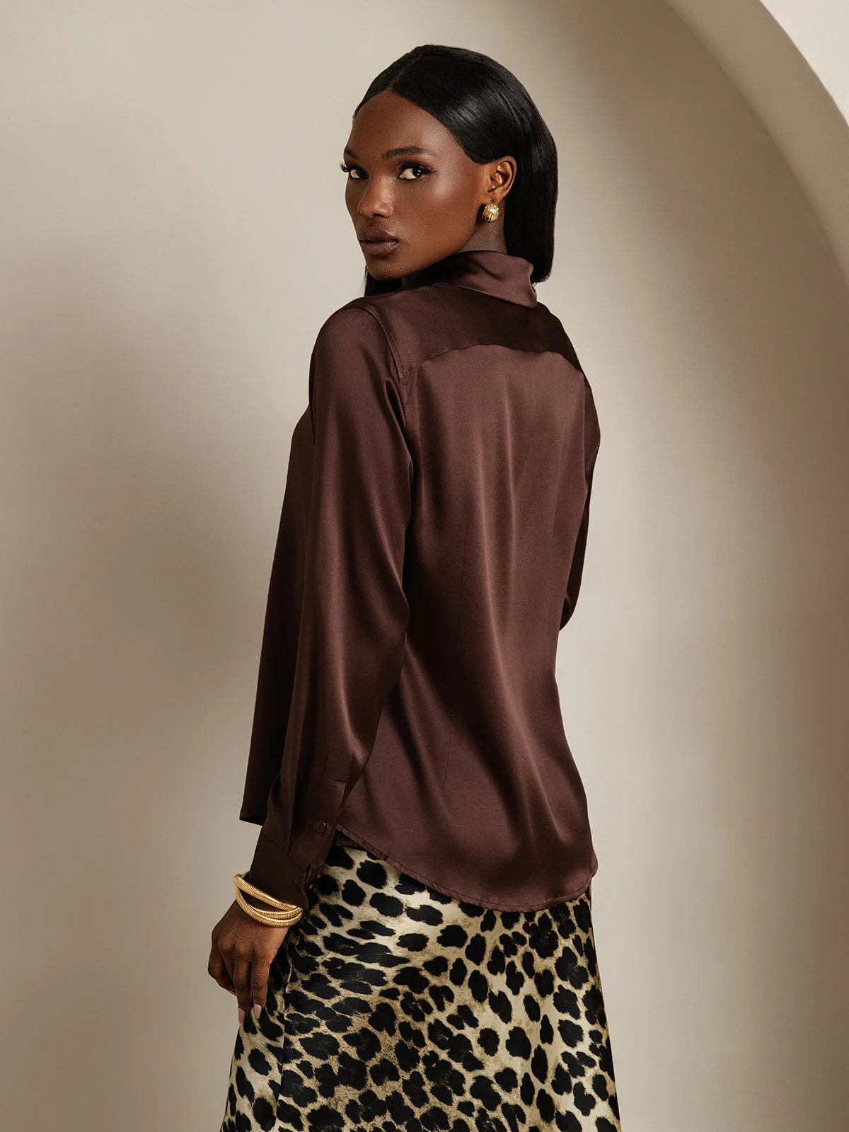 Silke Basic Military Lapel Skjorta - Image 19