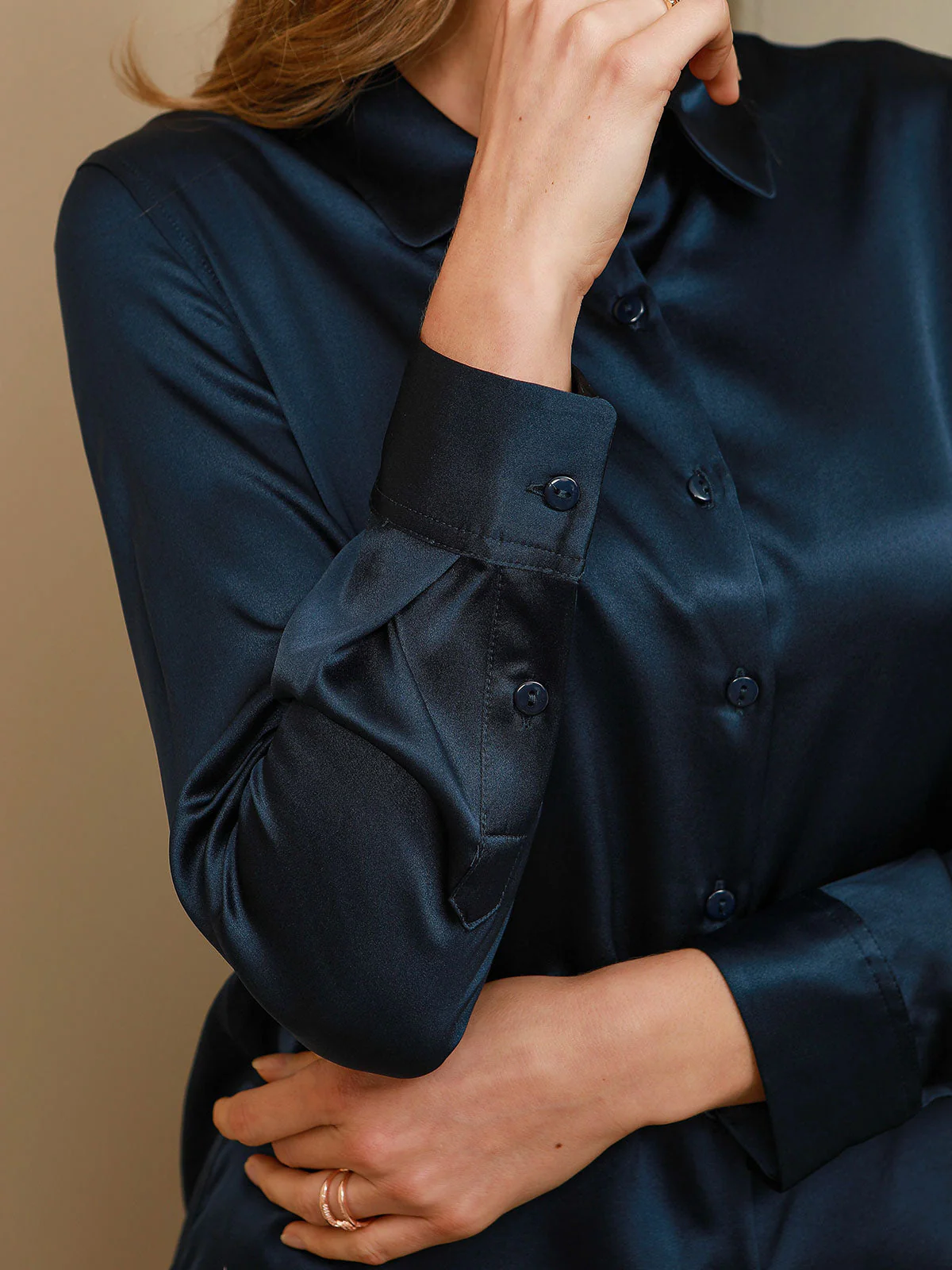 Silke Basic Military Lapel Skjorta - Image 41