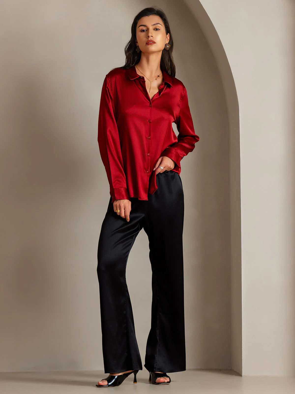 Silke Basic Military Lapel Skjorta - Image 69