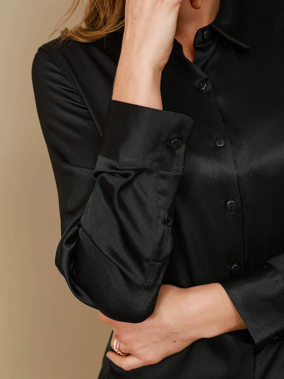 Silke Basic Military Lapel Skjorta - Image 8