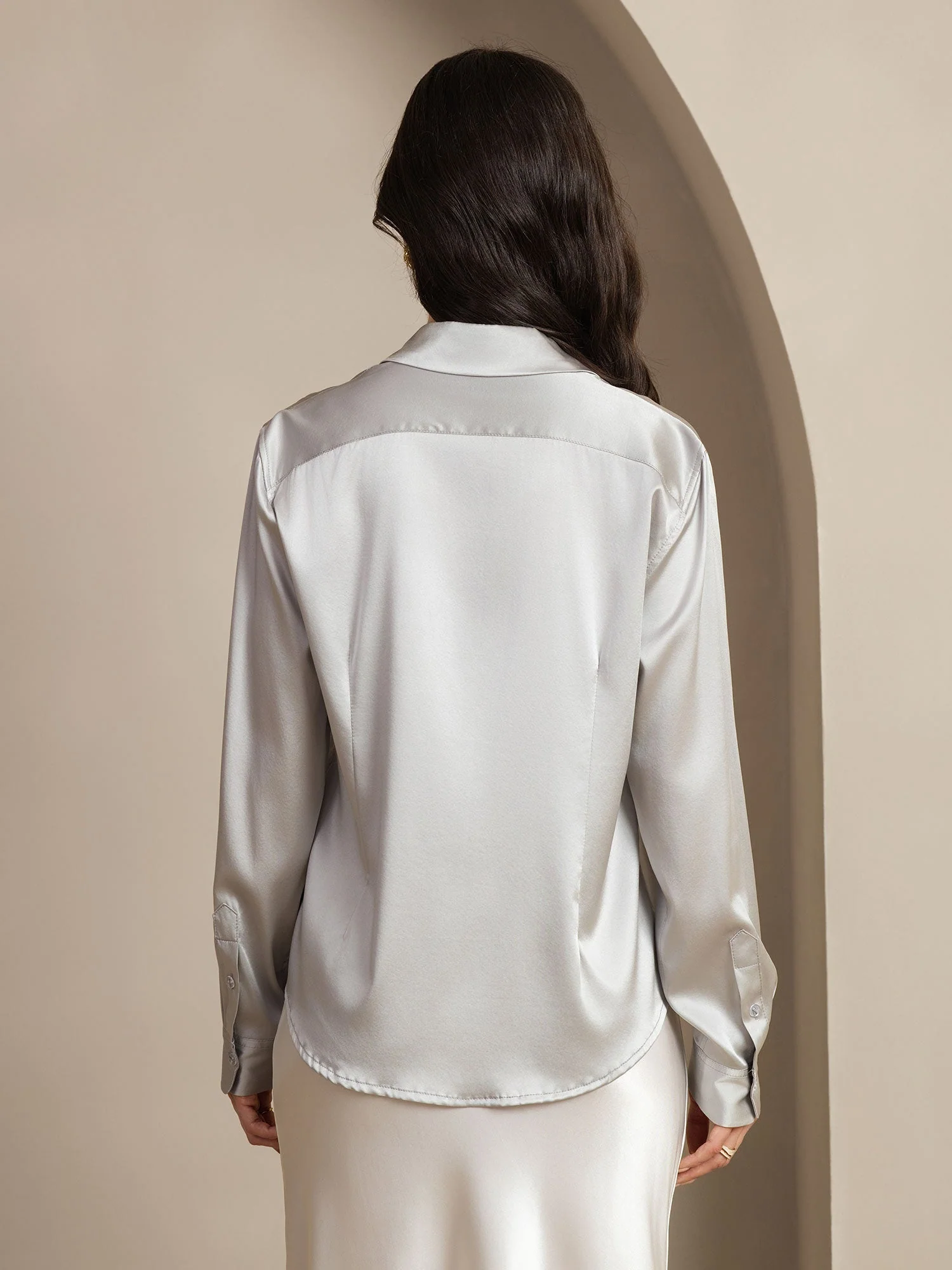 Silke Basic Military Lapel Skjorta - Image 86