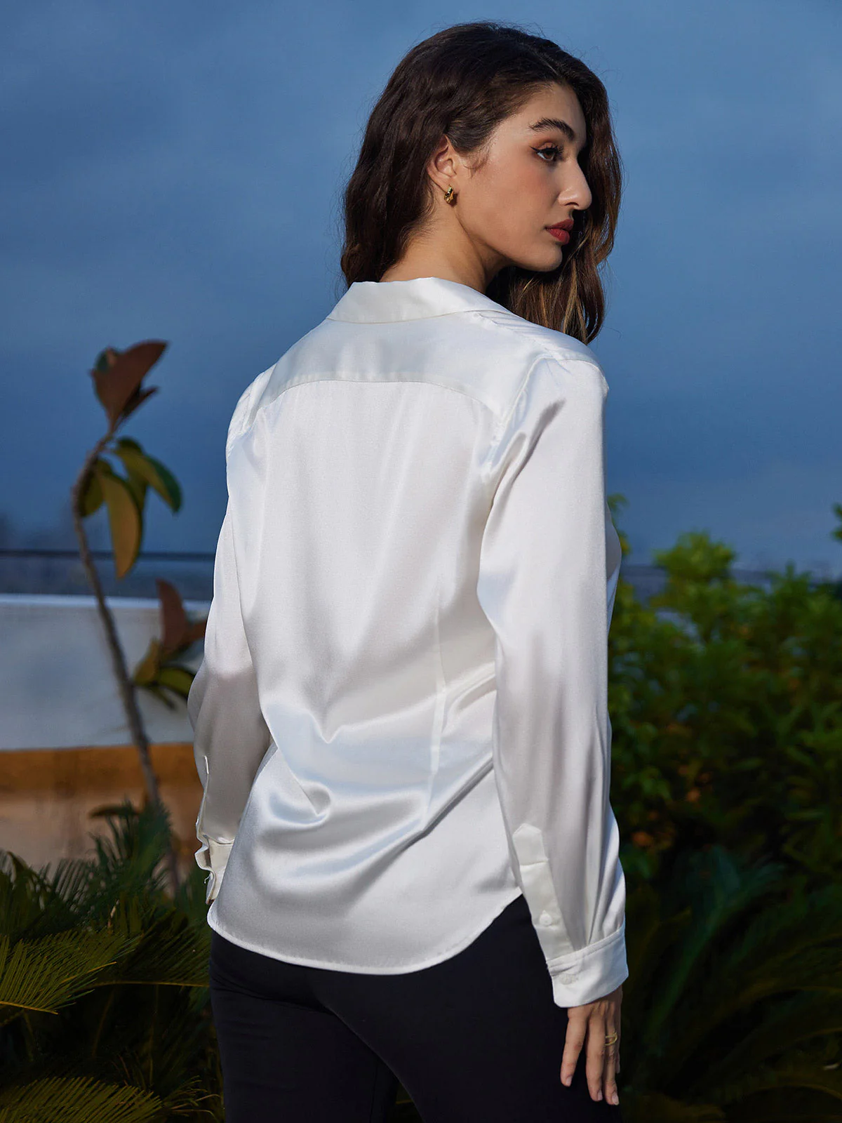 Silke Basic Military Lapel Skjorta - Image 16