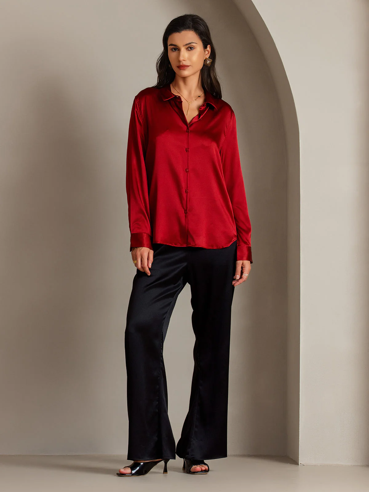 Silke Basic Military Lapel Skjorta - Image 24