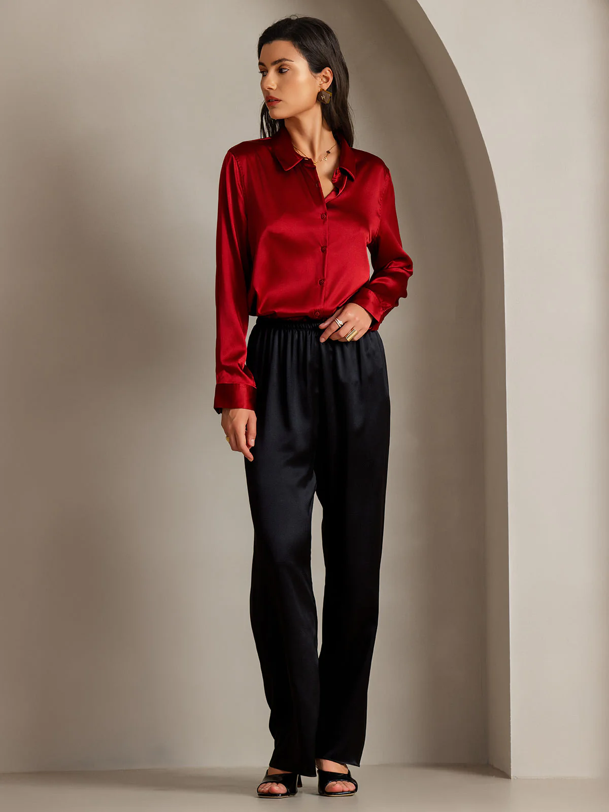 Silke Basic Military Lapel Skjorta - Image 25