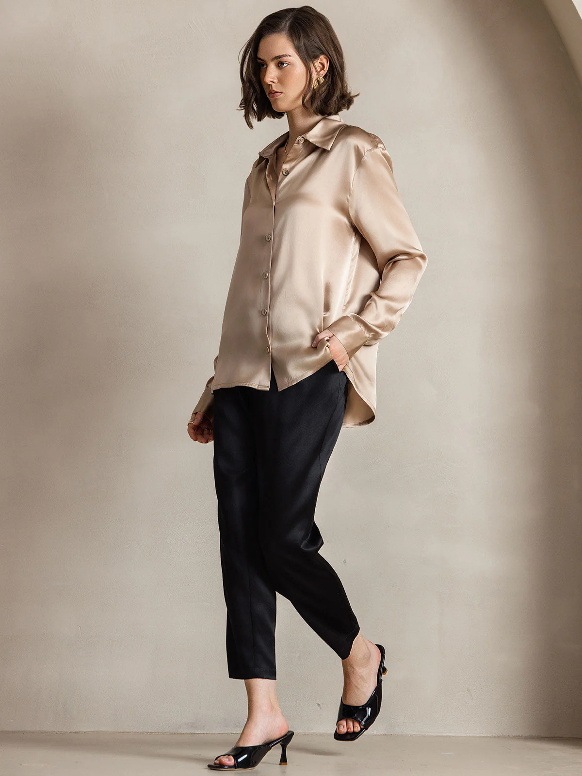 Silke Basic Military Lapel Skjorta - Image 37