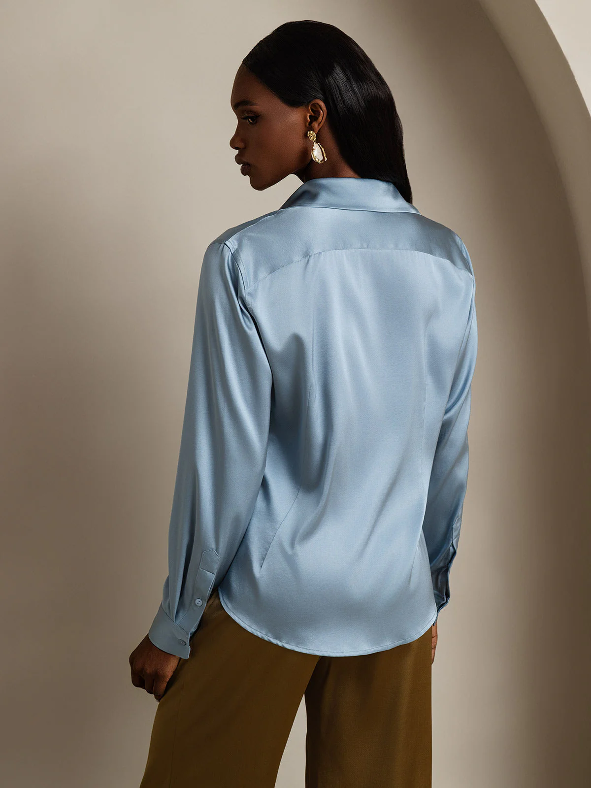 Silke Basic Military Lapel Skjorta - Image 41