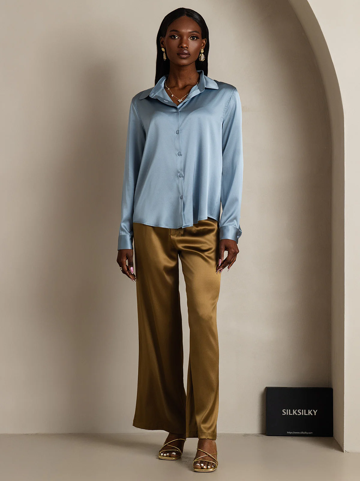 Silke Basic Military Lapel Skjorta - Image 45