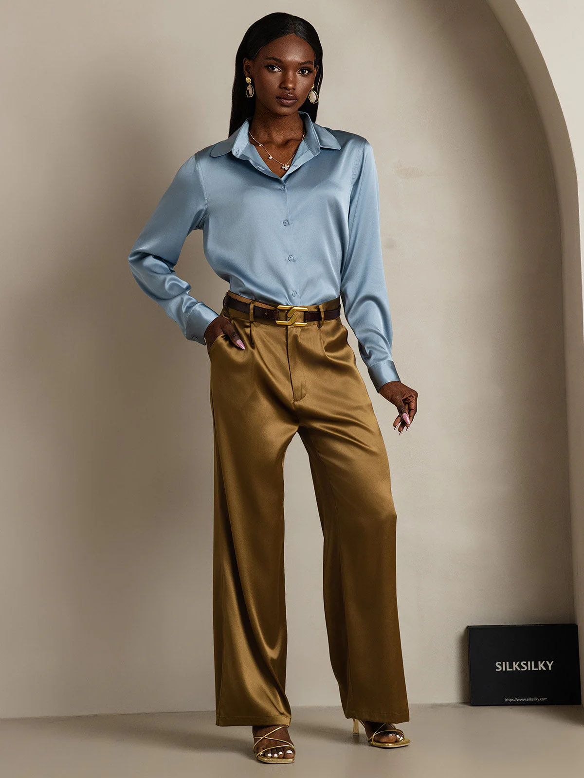 Silke Basic Military Lapel Skjorta - Image 46