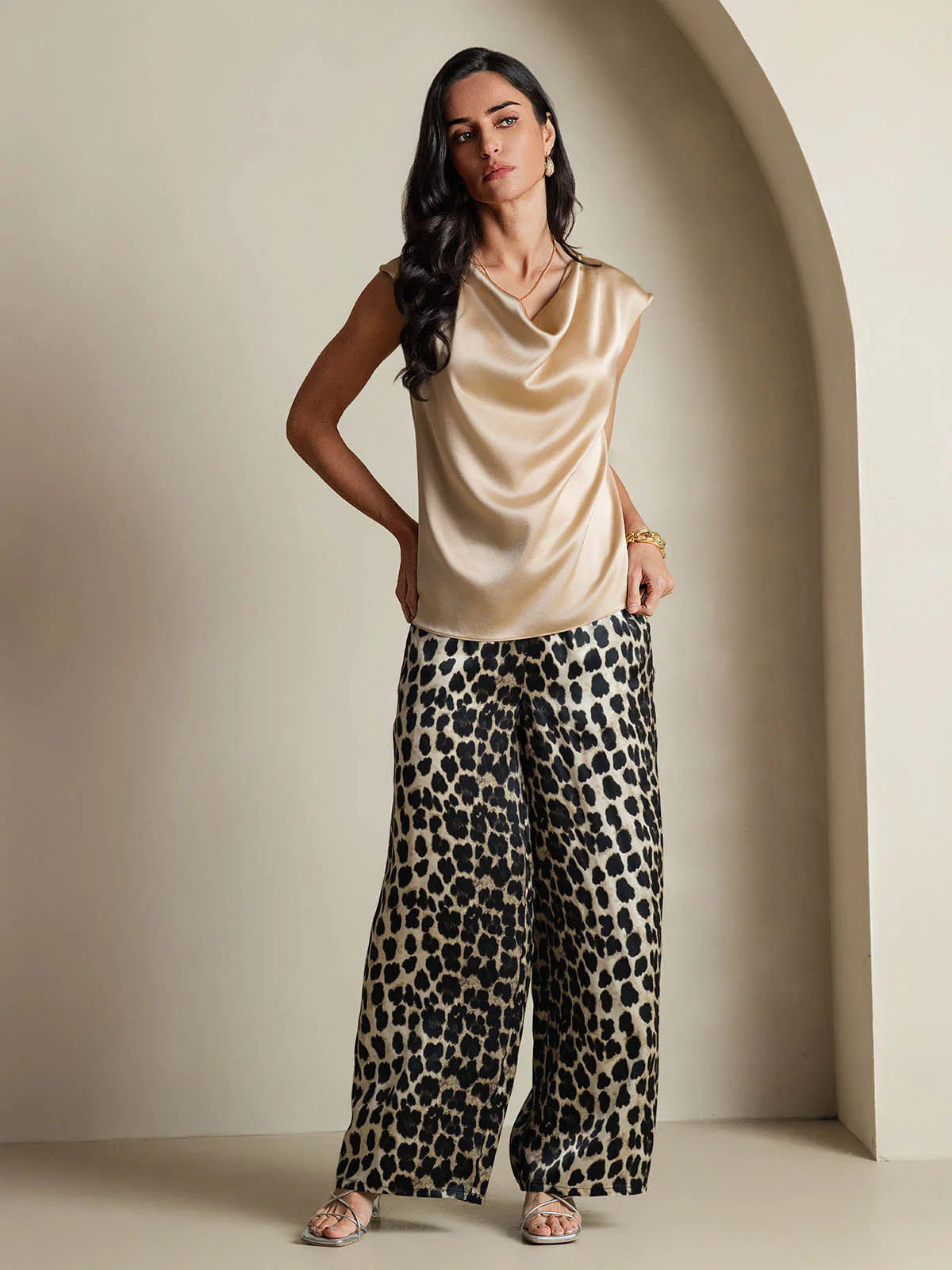 19Momme Silke Kappärmad Krage Tanktop/Blus - Image 63