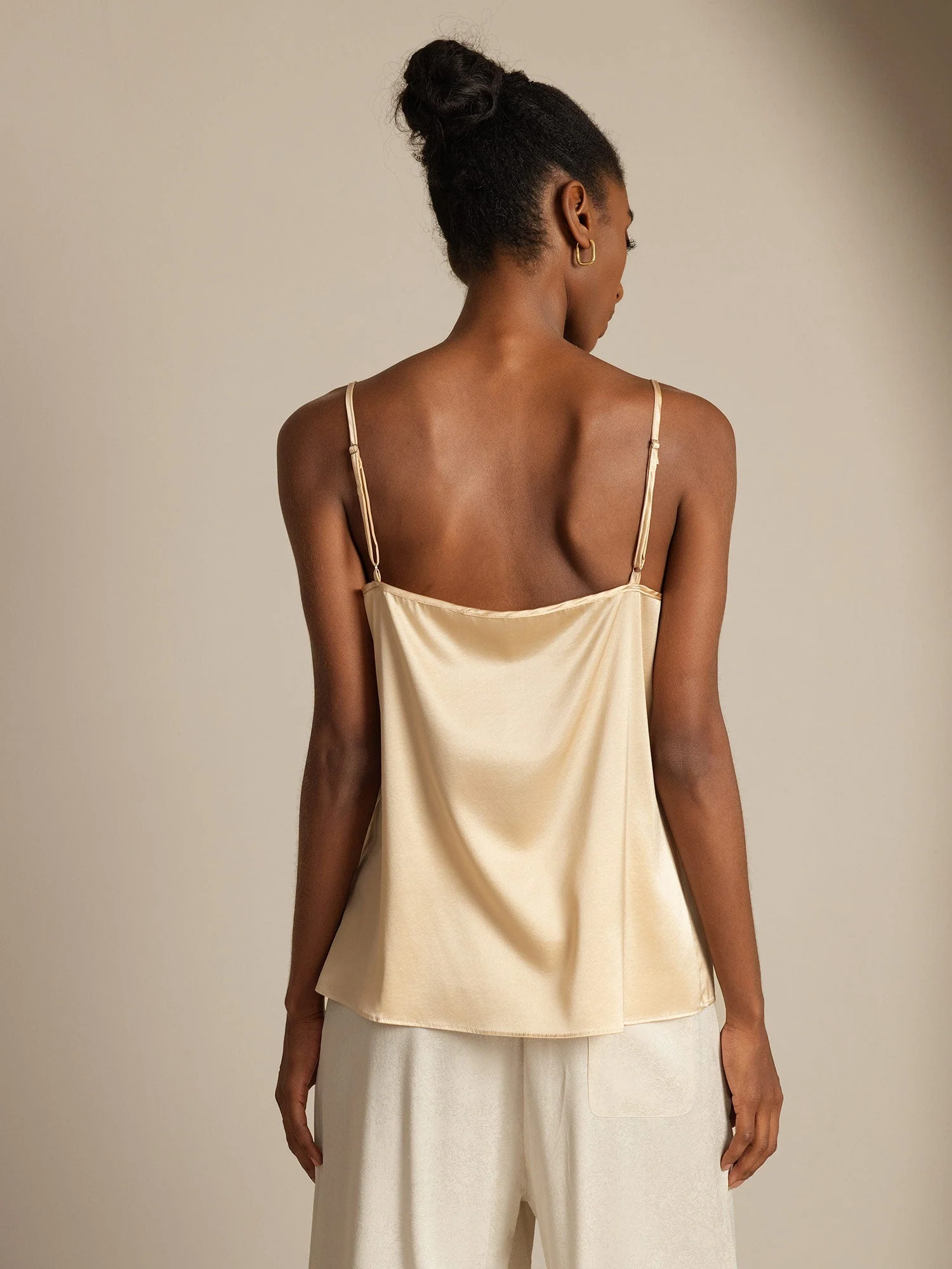 19Momme Silkes Avslappnad Spaghettiband Camisole-linne - Image 20