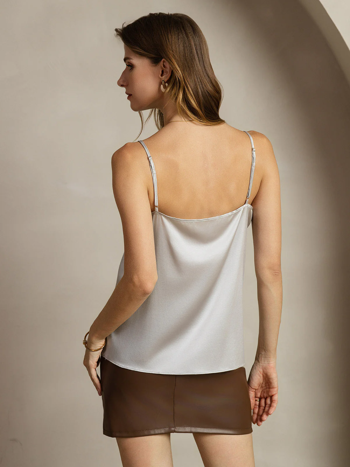 19Momme Silkes Avslappnad Spaghettiband Camisole-linne - Image 68