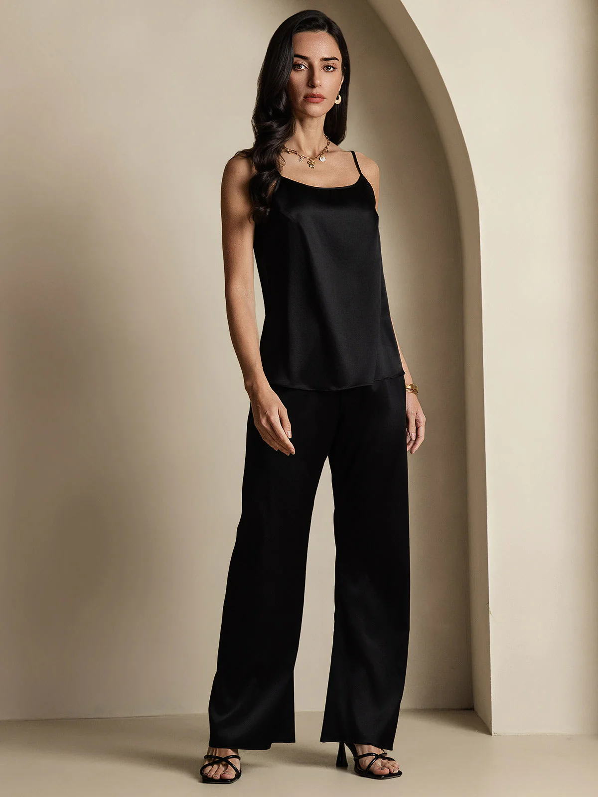 19Momme Silkes Spaghettiband Camisole-linne - Image 15