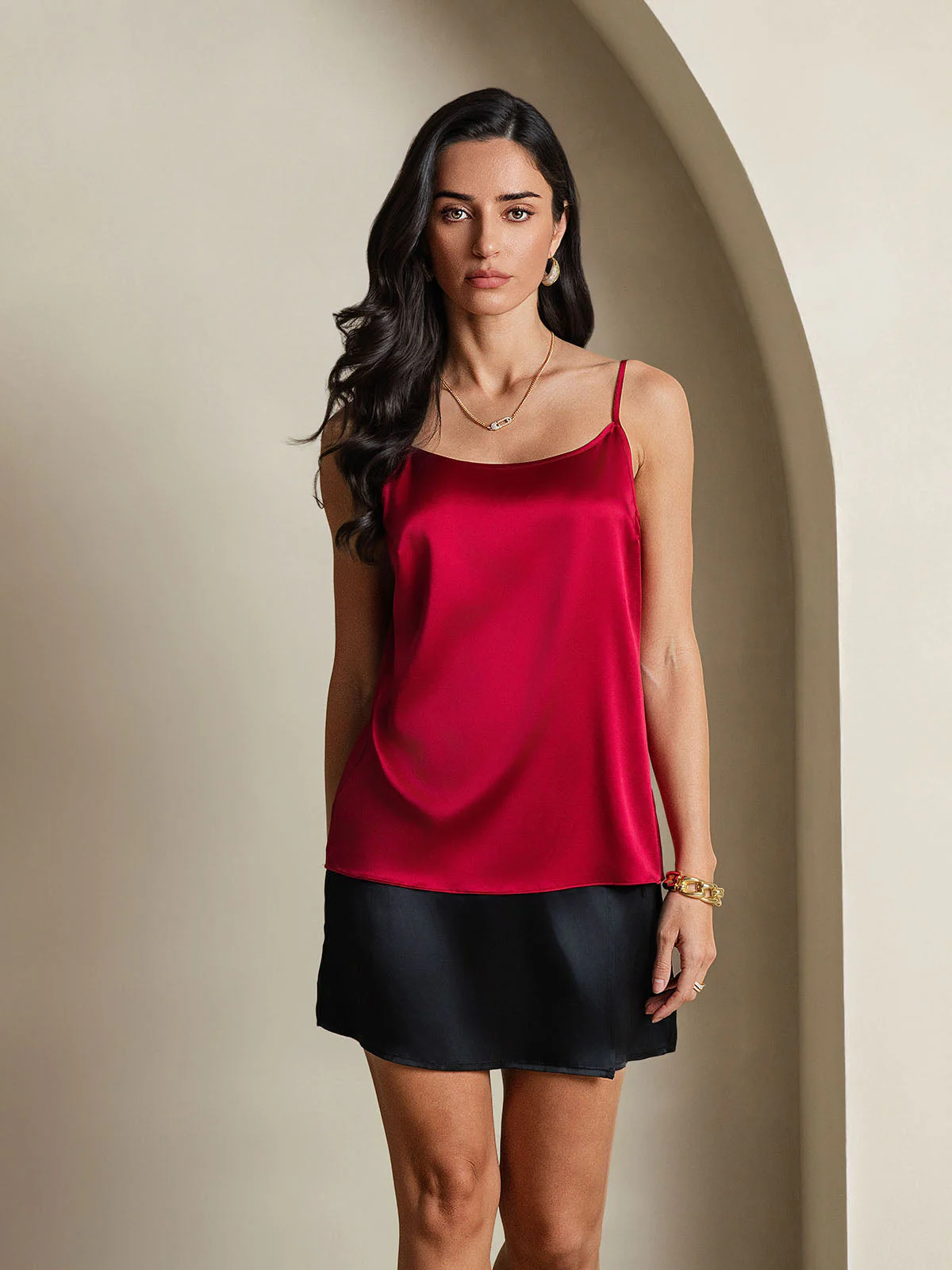 19Momme Silkes Spaghettiband Camisole-linne - Image 43