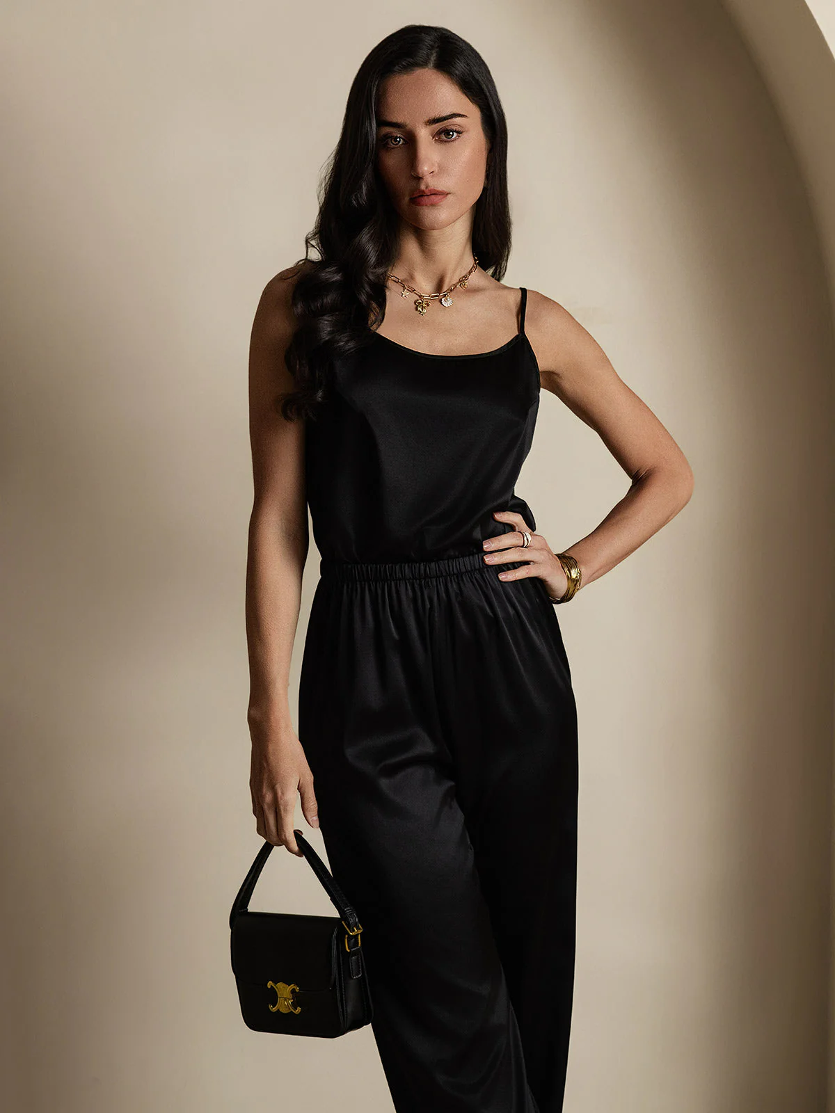 19Momme Silkes Spaghettiband Camisole-linne - Image 9