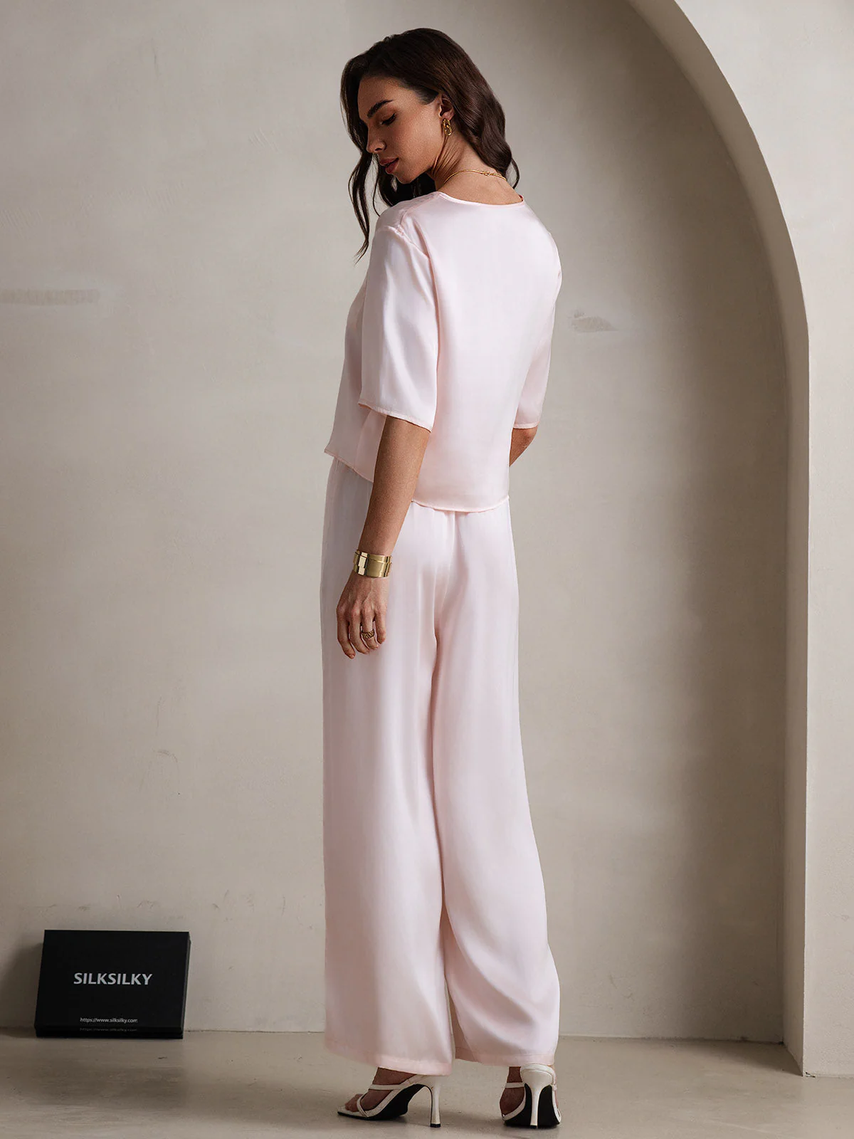 Rent Silke Lång Ärm Dam Pyjama - Image 14