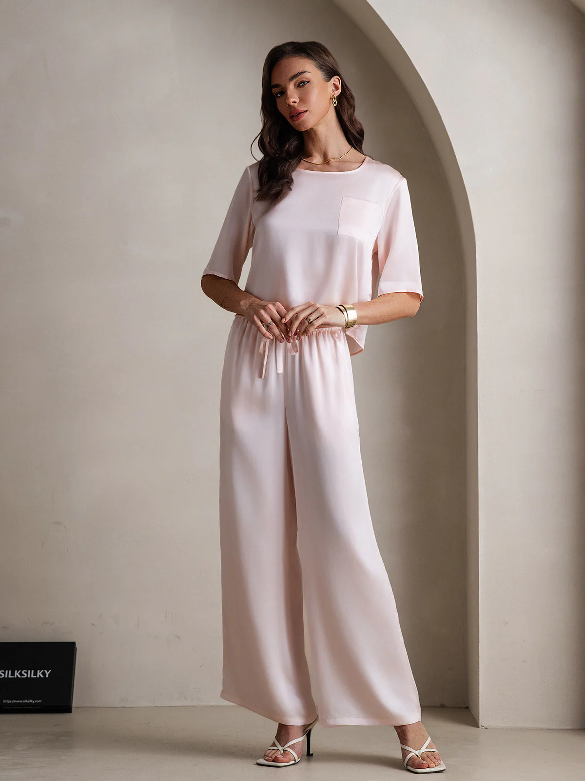Rent Silke Lång Ärm Dam Pyjama - Image 17