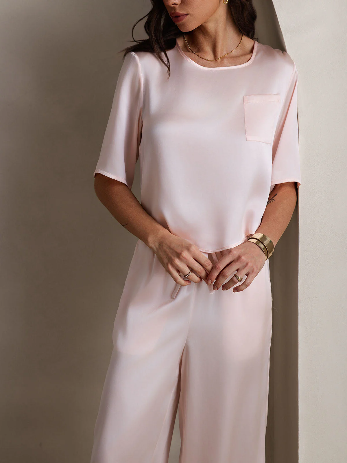 Rent Silke Lång Ärm Dam Pyjama - Image 19